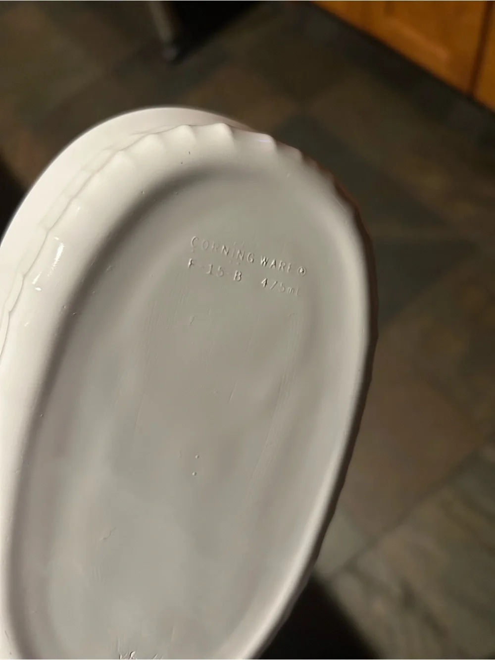 Corningware #F-15-B 475ml French White Oval Baking Dishes (2) 7.25”x4.75”w16 oz